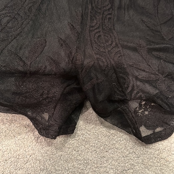 New white birch black lace short romper size xl - Picture 3 of 5